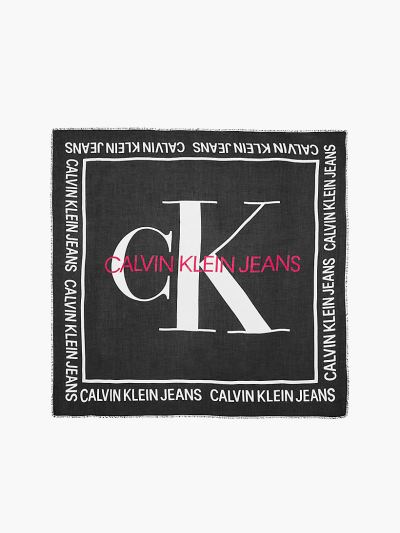 Calvin Klein Táskák & Kiegészítők HU876084 | Calvin Klein Logo Női Sál Fekete